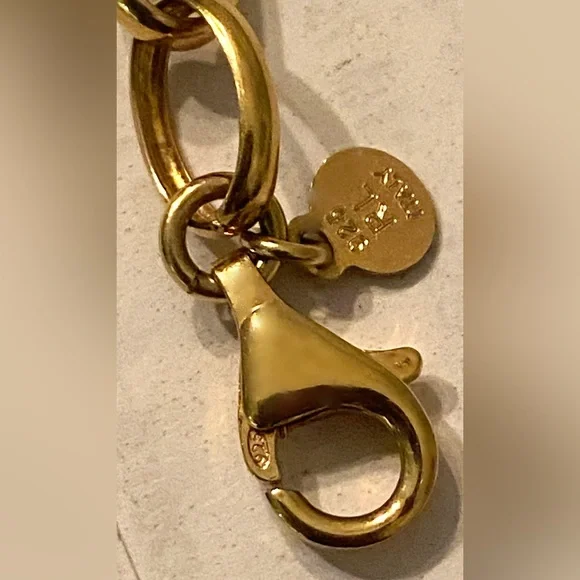 ITALY 925 stamped Sterling Silver 24k gold-plated Euro Coin Charm Bracelet NEW - Picture 2 of 5